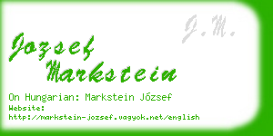 jozsef markstein business card